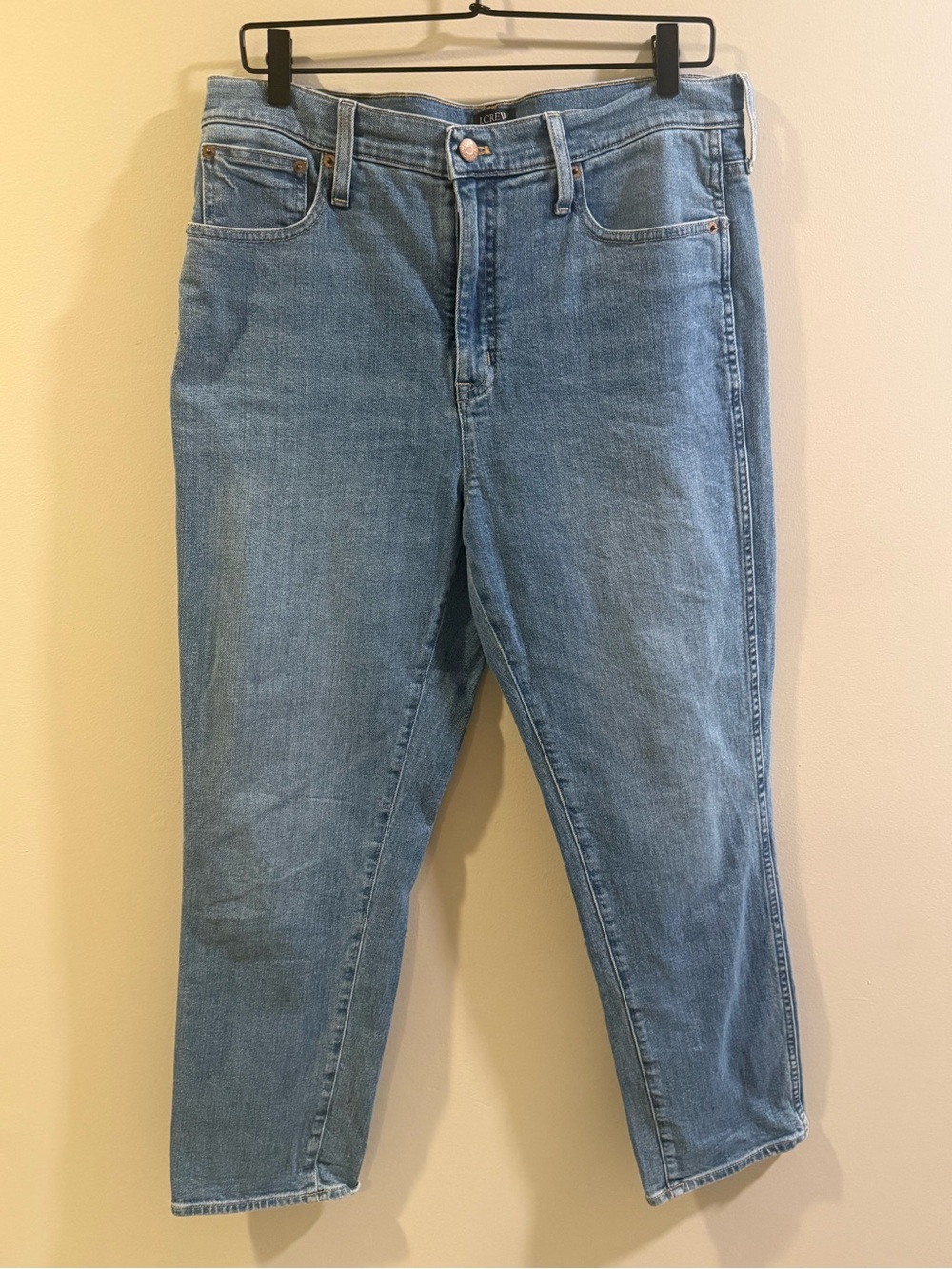 J. Crew Light Blue High-Rise Cropped Jeans